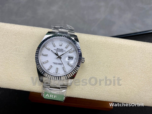 Replica Rolex Datejust 41-M126334 voor heren, roestvrij staal & witgoud, witte wijzerplaat, witte wijzerplaat voor heren