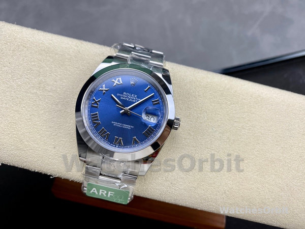 Replica Rolex Datejust 41-M126300 0017, Roestvrij staal, Romeinse wijzerplaat Azzuro Blue, herenblauwe wijzerplaat