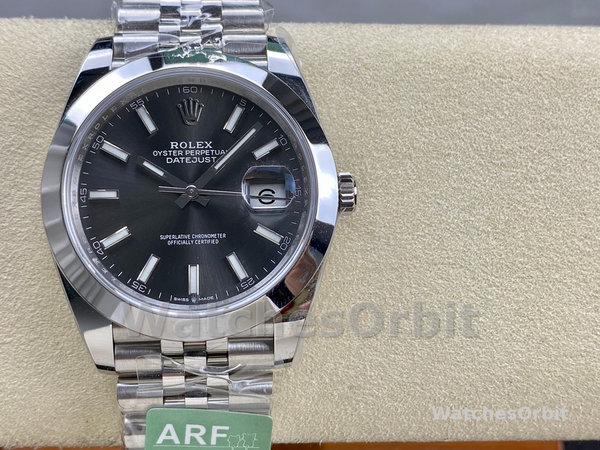 Replica Rolex Datejust 41-M126300 0008 voor heren, roestvrij staal, grijze wijzerplaat, jubileumband