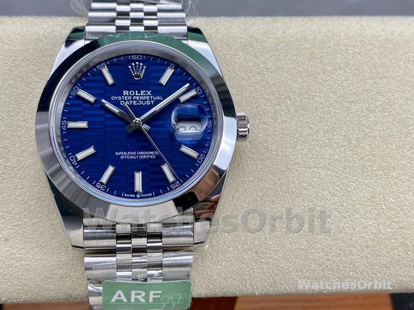 Rolex Datejust 41 Stainless Steel Smooth 126300 0024 Blue Stick Dial