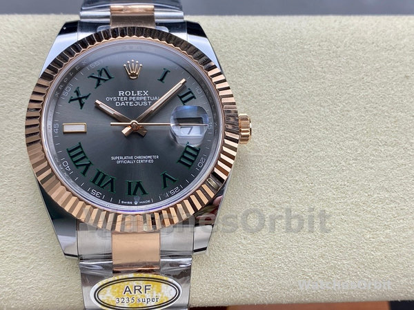 Rolex Datejust 41 Steel and Everose Gold Wimbledon Dial Oster Band m126331 0015
