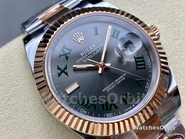 Rolex Datejust 41 Steel and Everose Gold Wimbledon Dial Oster Band m126331 0015