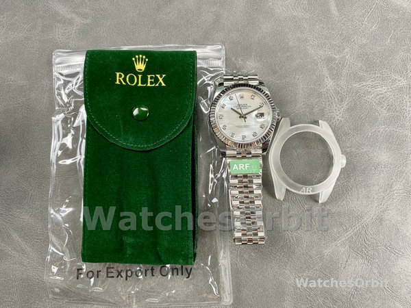 Replica Rolex Datejust 41 Steel White Gold MOP Diamond Dial 126334 Herrenuhr Perfekte Replik