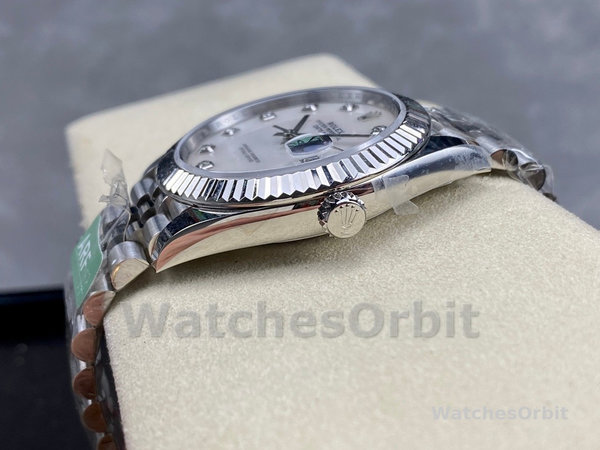 Replica Rolex Datejust 41 Steel White Gold MOP Diamond Dial 126334 Herrenuhr Perfekte Replik