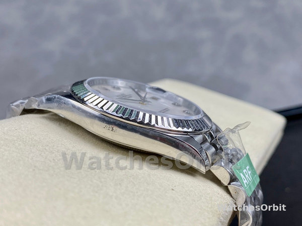 Replica Rolex Datejust 41 Steel White Gold MOP Diamond Dial 126334 Herrenuhr Perfekte Replik