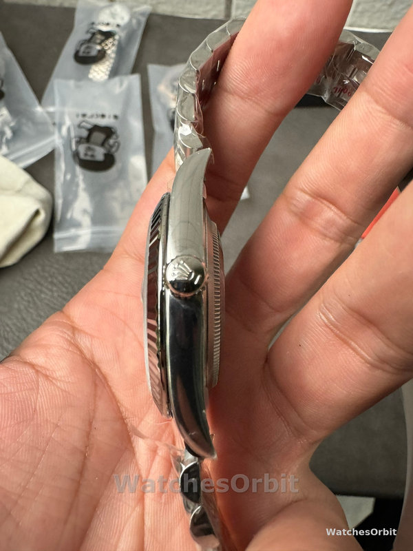 Replica Rolex Datejust 41-126334 0016 voor heren, witgoud, blauwe wijzerplaat