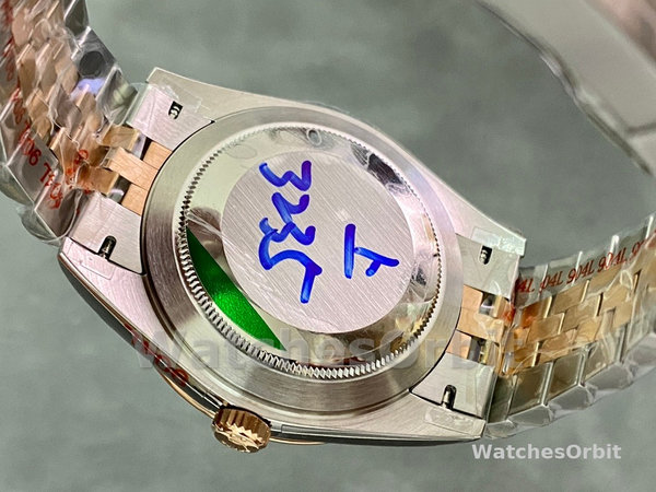 Replica Rolex Datejust 41mm Heren-126301 0010-Rose Gold-Sundust Index Dial Sundust
