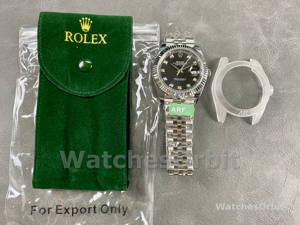 Replica Rolex Datejust 41-m126334, Rolesor, zwarte diamanten wijzerplaat, zwarte wijzerplaat voor heren