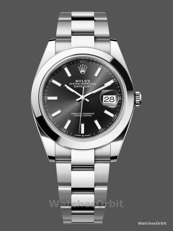 Rolex Datejust 41mm Black Index Oyster Stainless Steel 126300 0011 Men's Watch