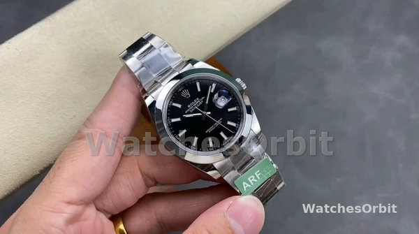Men's Rolex Datejust 41-126300 0011, Oyster Stainless Steel, Black Index, Men’s Black Dial