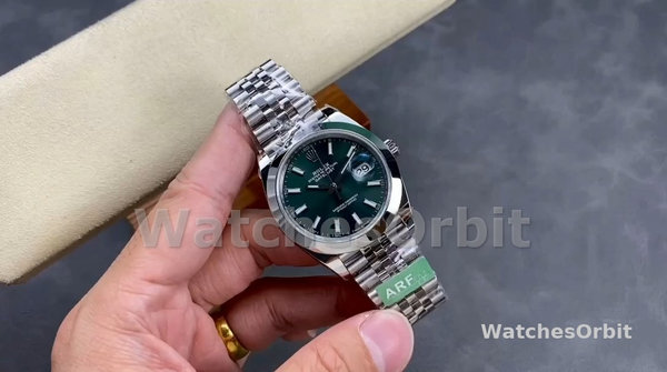 Replica Rolex Datejust 41-m126300 0020, Oystersteel, Jubilee, Quadrante verde menta da uomo Quadrante verde