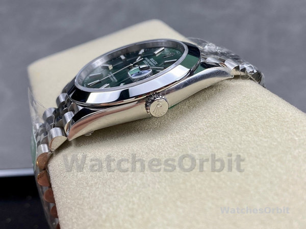 Replica Rolex Datejust 41-m126300 0020, Oystersteel, Jubilee, Quadrante verde menta da uomo Quadrante verde