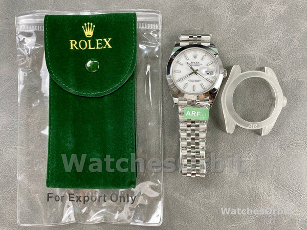 Replica Rolex Datejust 41-126300 0006 da uomo, acciaio inossidabile, indice bianco, quadrante bianco Jubilee