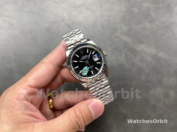 Replica Rolex Datejust 41-126333 0017, acciaio e oro giallo, quadrante bianco con diamanti, Oyster MOP, uomo