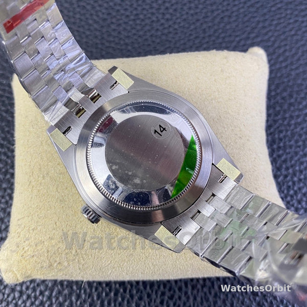 Replica Rolex Datejust 41 mm in acciaio inossidabile Quadrante verde menta - 126334 0030 Quadrante verde