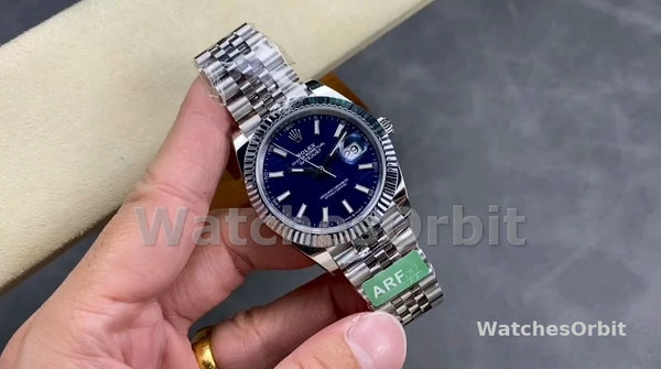 Replica Rolex Datejust 41-126334 da uomo, acciaio inossidabile, indice blu, giubileo, quadrante blu da uomo