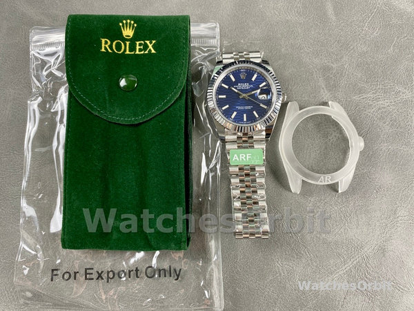 Replica Rolex Datejust 41-126334, roestvrij staal, blauwe index, jubileum, blauwe wijzerplaat voor heren