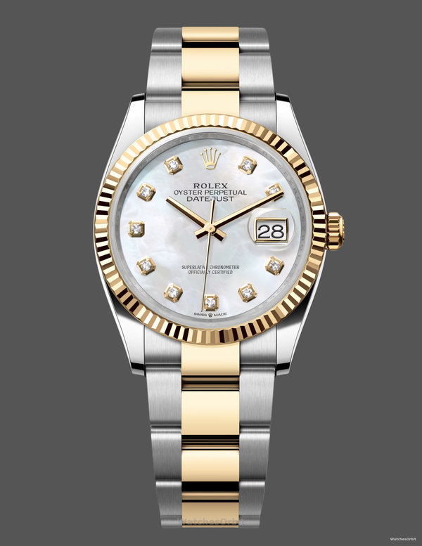 Rolex Datejust 41mm Steel and Yellow Gold 126333 0017 White Mop Diamond Oyster