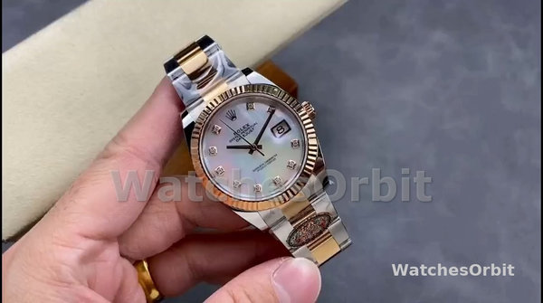 Rolex Datejust 41mm Steel and Yellow Gold 126333 0017 White Mop Diamond Oyster