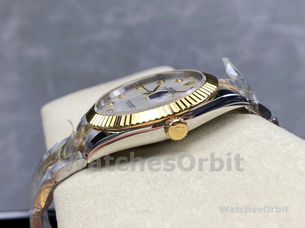 Rolex Datejust 41mm Steel and Yellow Gold 126333 0017 White Mop Diamond Oyster