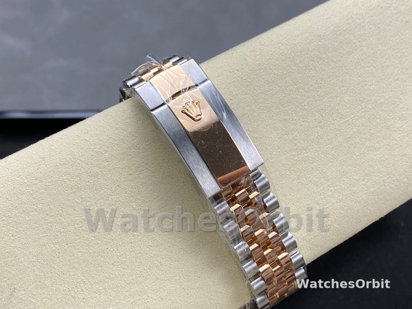 Replica Rolex Datejust 41-126331 0010, tweekleurig, roségoud, jubileumband, Sundust index wijzerplaat Sundust wijzerplaat