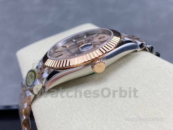 Replica Rolex Datejust 41-126331 0010, tweekleurig, roségoud, jubileumband, Sundust index wijzerplaat Sundust wijzerplaat