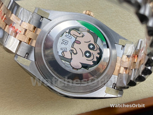 Replica Rolex Datejust 41-126331 0010, tweekleurig, roségoud, jubileumband, Sundust index wijzerplaat Sundust wijzerplaat