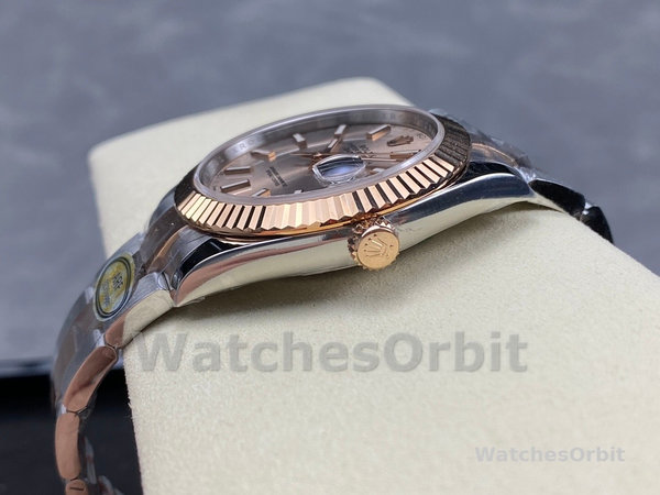 Replica Heren Rolex Datejust 41-126331 0009, tweekleurig, roségoud, Sundust index wijzerplaat Sundust wijzerplaat