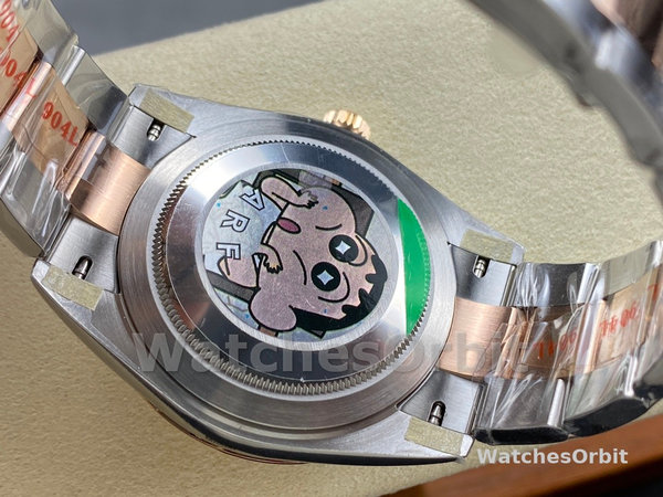 Replica Heren Rolex Datejust 41-126331 0009, tweekleurig, roségoud, Sundust index wijzerplaat Sundust wijzerplaat