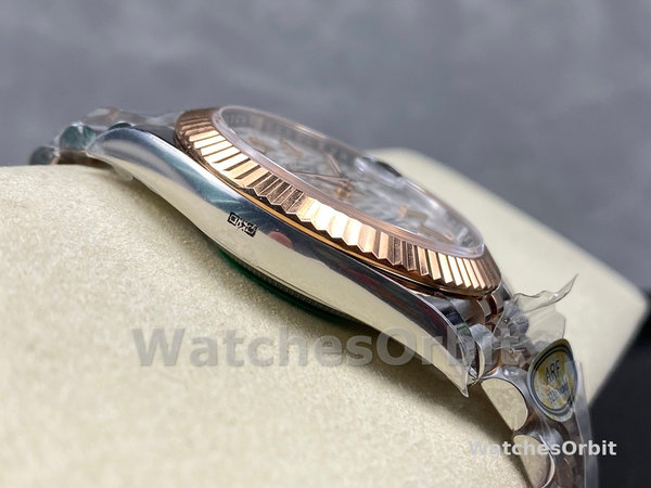 Replica Heren Rolex Datejust-m126331 0018, 41mm, Automatisch, Jubileum armband, Zilveren wijzerplaat met golfmotief
