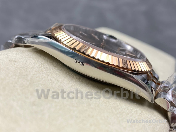 Replica Rolex Datejust-m126331 0002, automatico, oro rosa e acciaio, quadrante marrone, uomo