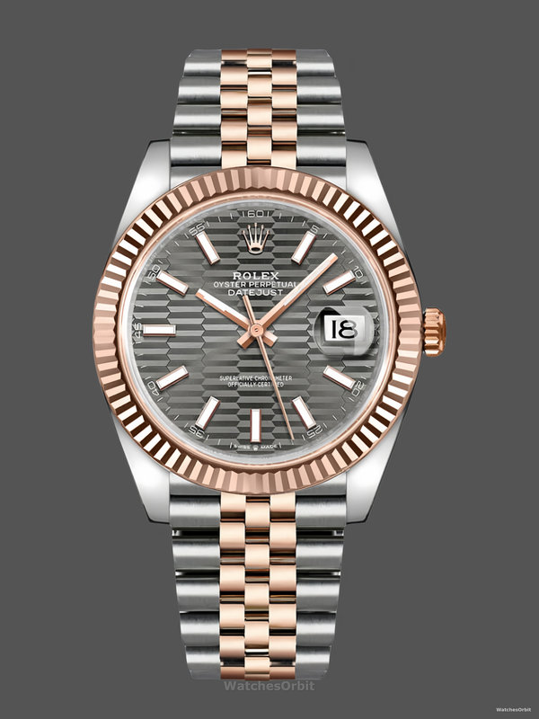 Rolex Datejust Grey Fluted Motif Dial m126331 0020 Mens Watch