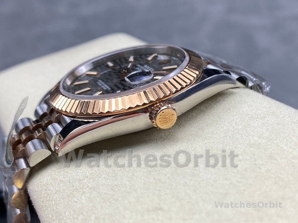 Replica Rolex Datejust-m126331 0020, grijs wijzerplaat met geribbeld motief, grijze wijzerplaat voor heren