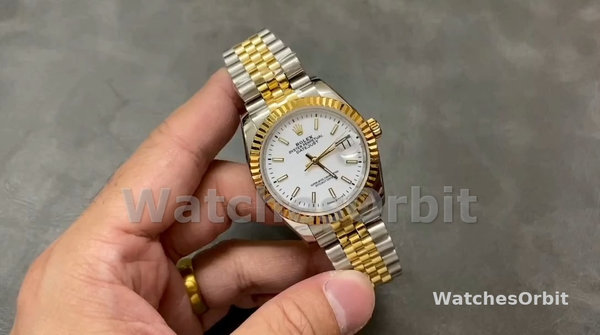 Women's Rolex Datejust 36mm Unisex-m126233 0019-White Index Dial-Fluted Bezel White