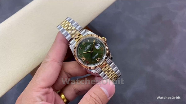 Unisex's Rolex Datejust 36mm Unisex-m126233 0025-Olive Green Dial Green