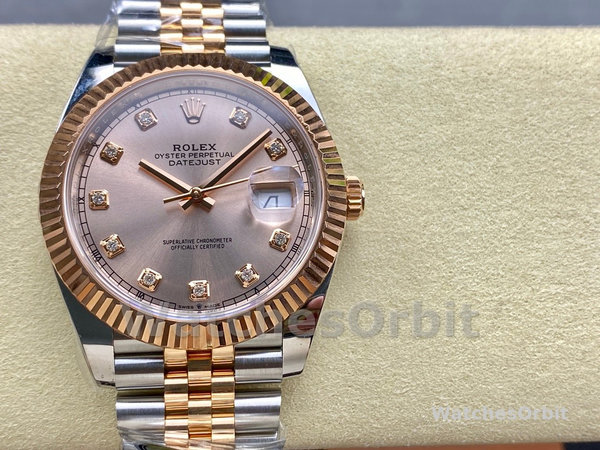 Replica Heren Rolex Datejust-m126331 0008, 41mm, Sundust Diamanten Jubileum, Sundust Diamanten Wijzerplaat