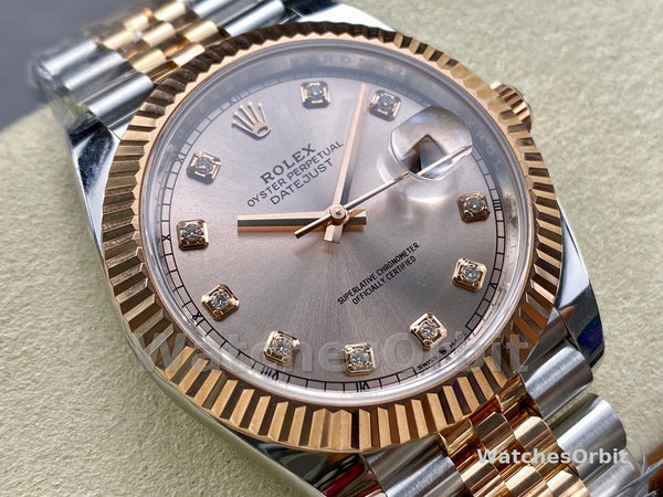 Replica Heren Rolex Datejust-m126331 0008, 41mm, Sundust Diamanten Jubileum, Sundust Diamanten Wijzerplaat