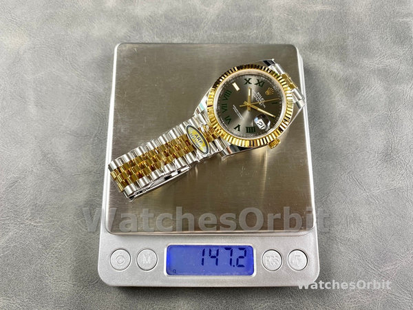 Replica Rolex Day Date 36-m128396TBR 0024 voor heren, 36mm, Helderblauwe Met Diamant bezette Wijzerplaat, Met Diamant bezette Ring, Blauw