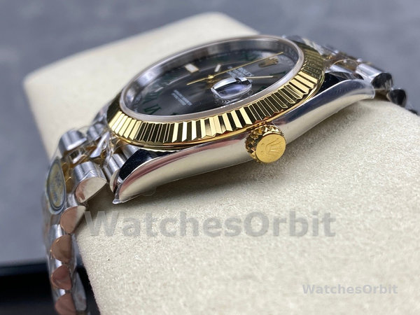 Replica Rolex Day Date 36-m128396TBR 0024 voor heren, 36mm, Helderblauwe Met Diamant bezette Wijzerplaat, Met Diamant bezette Ring, Blauw
