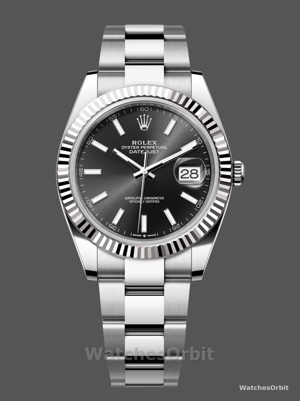 Rolex Datejust m126334 0017 Fluted Bezel Black Dial 41MM Mens Replica Watch