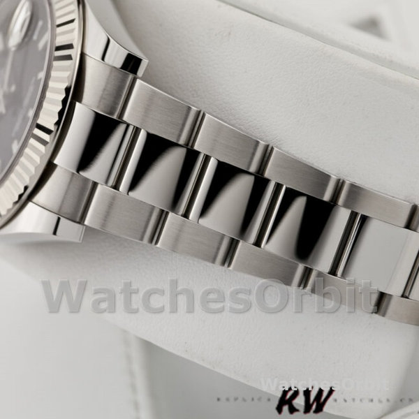 Rolex Datejust m126334 0017 Fluted Bezel Black Dial 41MM Mens Replica Watch