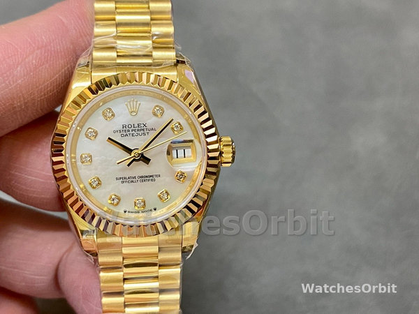 Rolex Datejust m279178 0025 Mother Of Pearl Dial Fluted Bezel 28mm Lady Replica Watch
