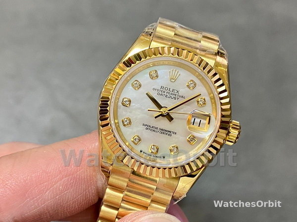 Rolex Datejust m279178 0025 Mother Of Pearl Dial Fluted Bezel 28mm Lady Replica Watch