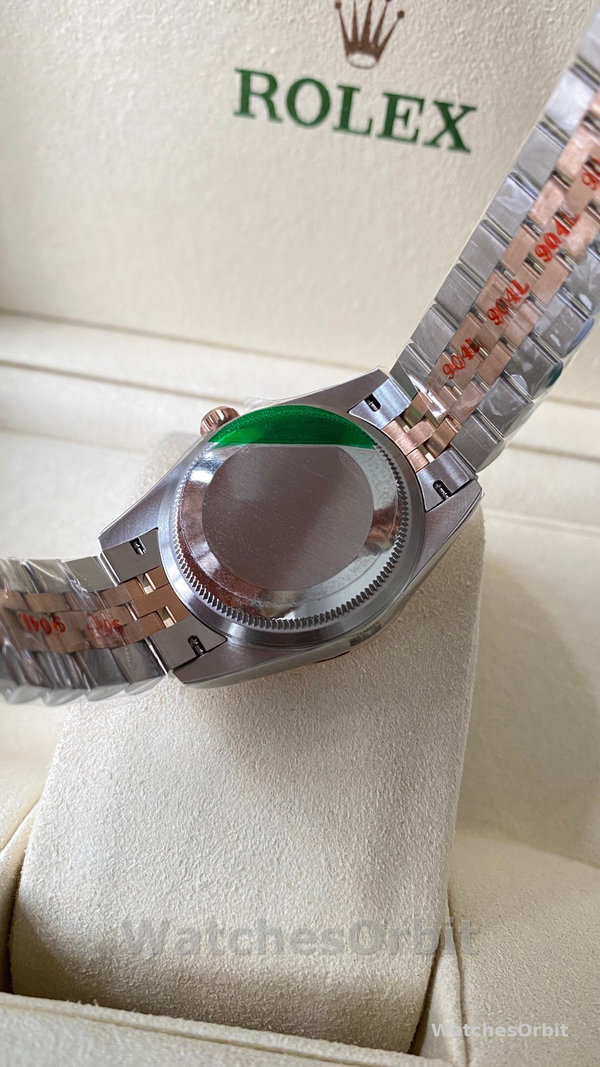 Rolex Datejust Olive Green Diamond Steel & Rose Gold 279381RBR 0007 Lady Watch