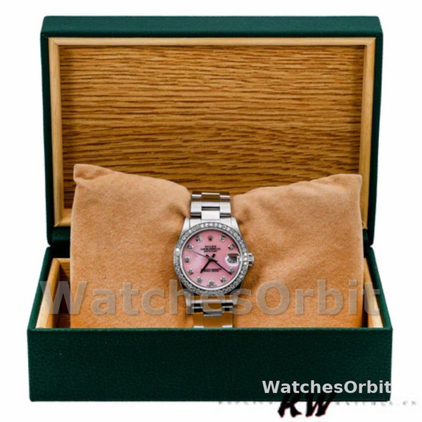 Women's Rolex Datejust 28mm Women's-279384RBR PDO-Pink Diamond Dial-Oyster Bracelet Pink