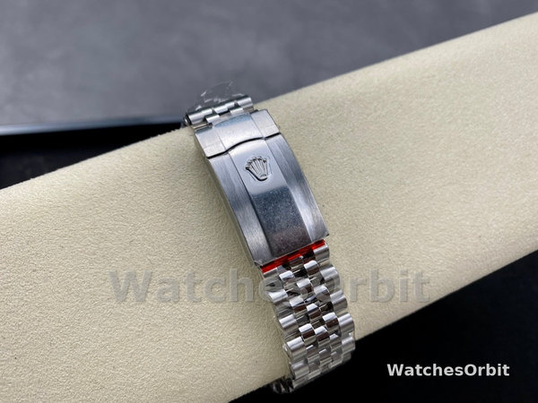 Mens Rolex Datejust Stainless Steel Black Diamond Dial Jubilee Bracelet - 126284RBR 0019 Black Dial Replica Watch Image