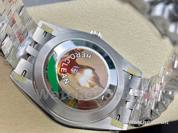 Mens Rolex Datejust Stainless Steel Black Diamond Dial Jubilee Bracelet - 126284RBR 0019 Black Dial Replica Watch Image