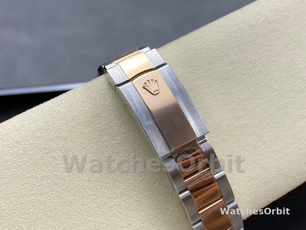 Mens Rolex Datejust-m126231 0018, Stainless Steel & Rose Gold, White Index, Oyster White Dial Replica Watch Image