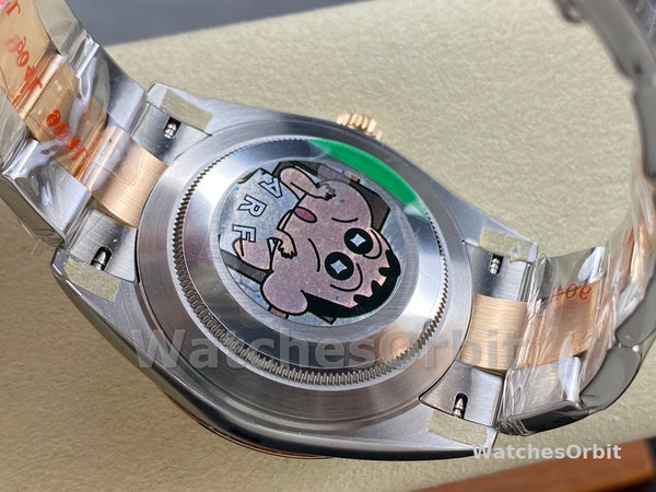 Mens Rolex Datejust-m126231 0018, Stainless Steel & Rose Gold, White Index, Oyster White Dial Replica Watch Image