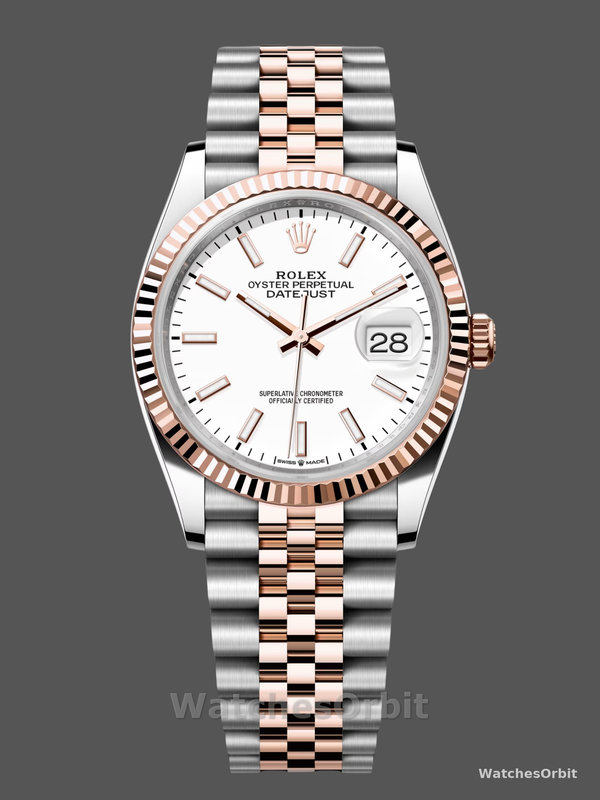 Rolex Datejust Steel & Everose Gold White Dial M126231 0017